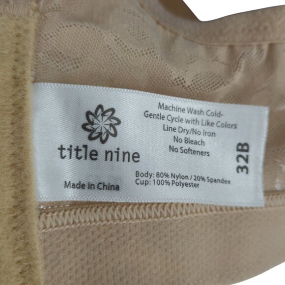 Title Nine Our Own Lace Underwire Bra Underwire Lace Floral Full cups 32B - Picture 14 of 15